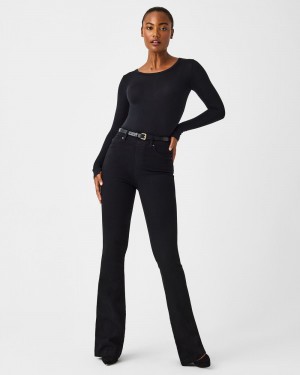 Jeans Spanx Flare Mujer Negras | ZY4793016