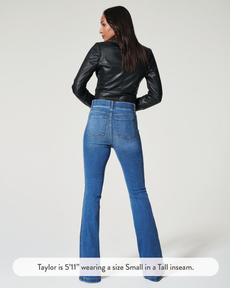 Jeans Spanx Flare Mujer Indigo | VK8412796