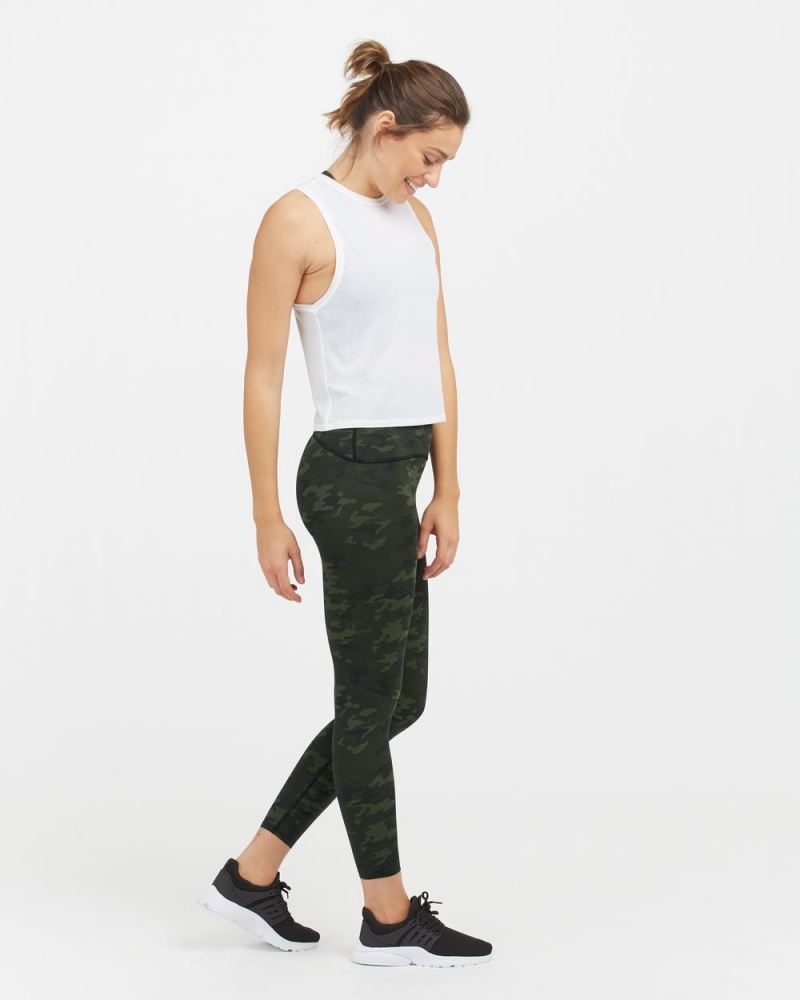 Leggins Spanx Booty Boost® Active Camo 7/8 Mujer Verde Camuflaje | VR1609257