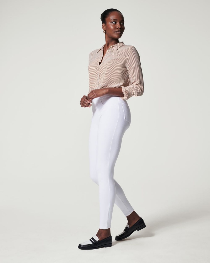 Leggins Spanx Jean-ish® Ankle Mujer Blancas | FE2417309