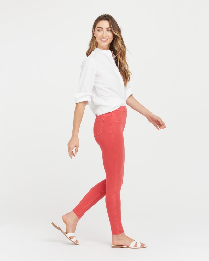 Leggins Spanx Jean-ish® Ankle Mujer Rojas | NU2896470