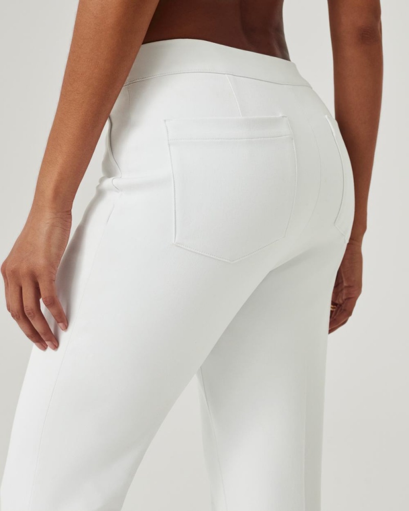 Pantalon Spanx On-the-Go Ankle Slim Directo Pant with Ultimate Opacity Tecnologia Mujer Blancas | EW8214390