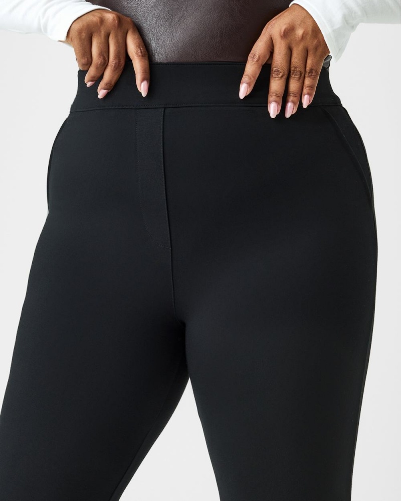 Pantalon Spanx The Perfect Pant, Kick Flare in Orange Pop Plaid Jacquard Mujer Negras | ZQ0738961