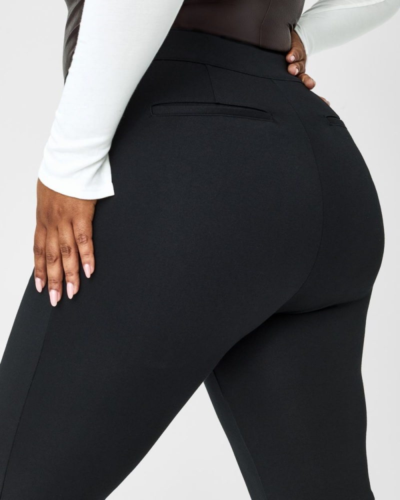 Pantalon Spanx The Perfect Pant, Kick Flare in Orange Pop Plaid Jacquard Mujer Negras | ZQ0738961