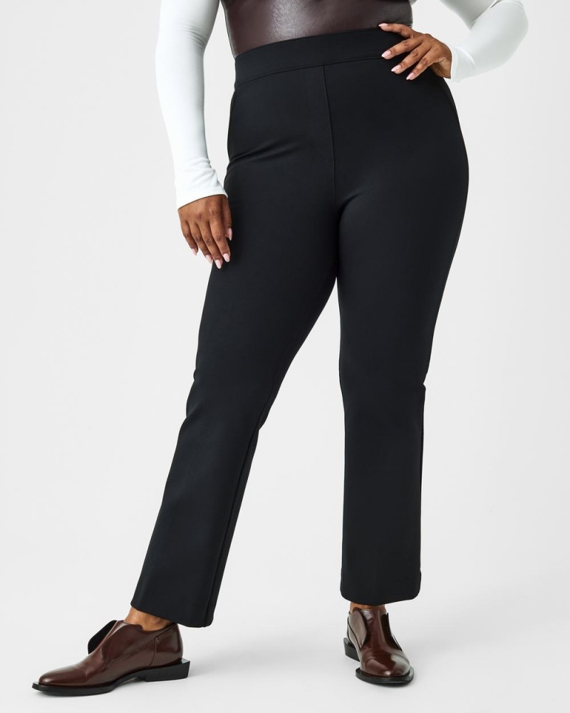 Pantalon Spanx The Perfect Pant, Kick Flare in Orange Pop Plaid Jacquard Mujer Negras | ZQ0738961