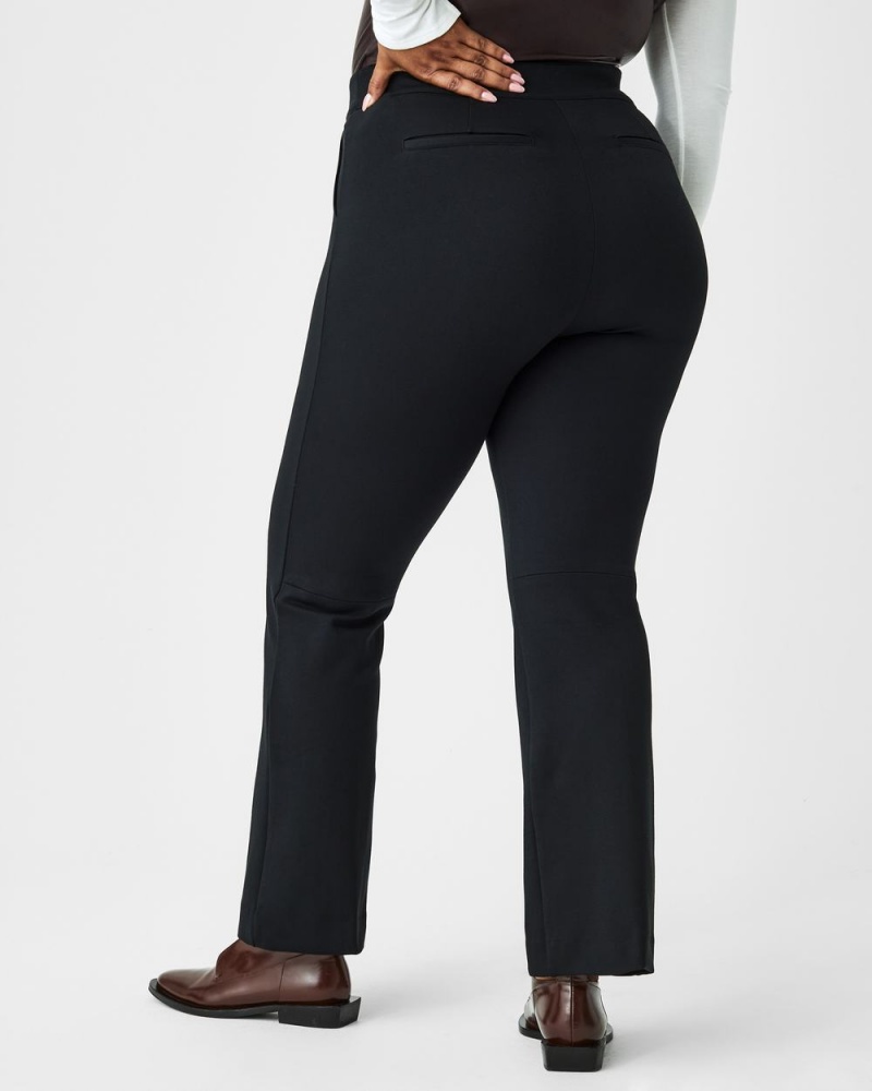 Pantalon Spanx The Perfect Pant, Kick Flare in Orange Pop Plaid Jacquard Mujer Negras | ZQ0738961