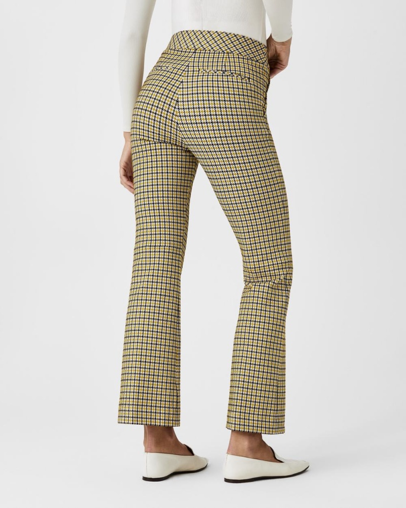 Pantalon Spanx The Perfect Pant, Kick Flare in Orange Pop Plaid Jacquard Mujer Dijon Houndstooth | KS4075392