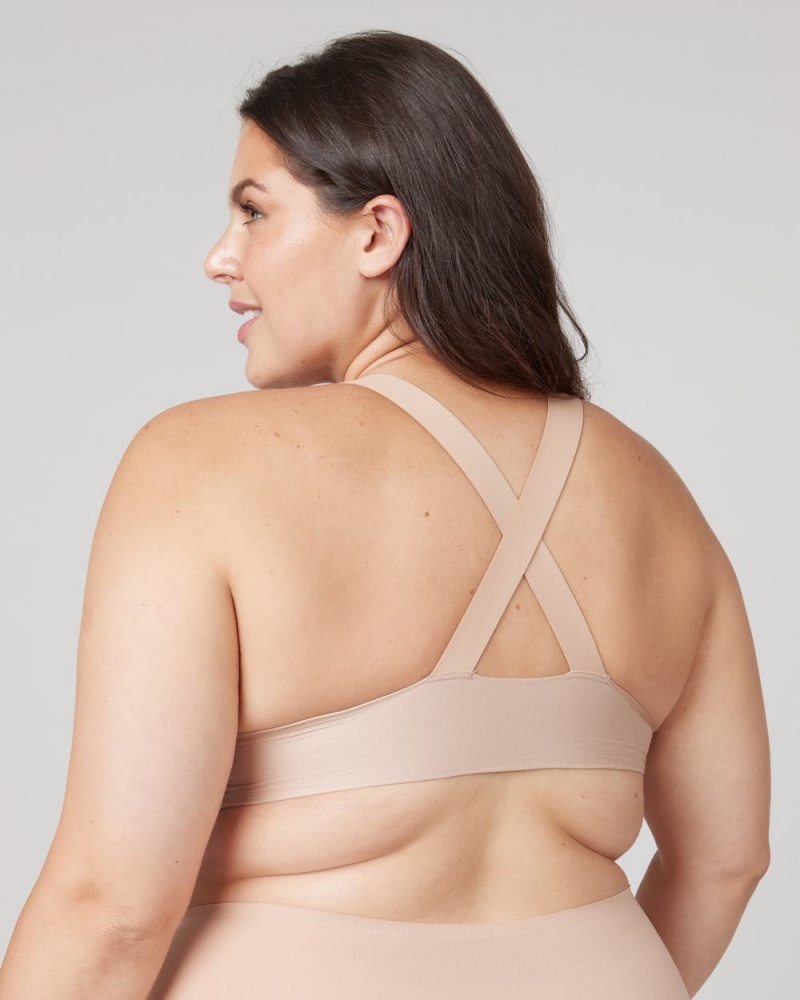 Sujetadores Spanx Bra-llelujah!® Lightly Forro Racerback Mujer Beige | VW0781569