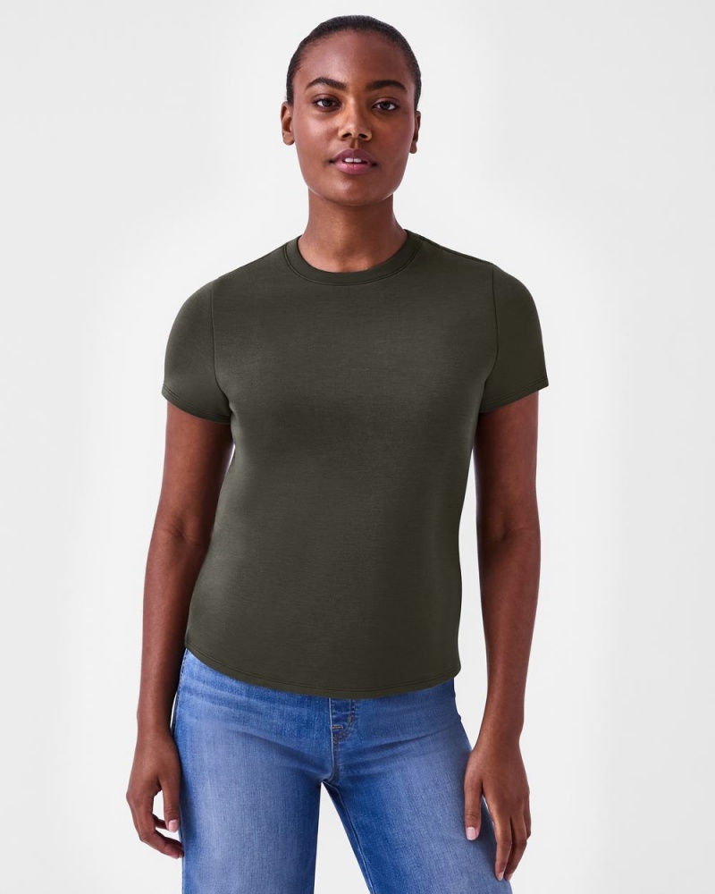 Tops Spanx AirEssentials Cap Sleeve Mujer Verde Oliva | GF9548702