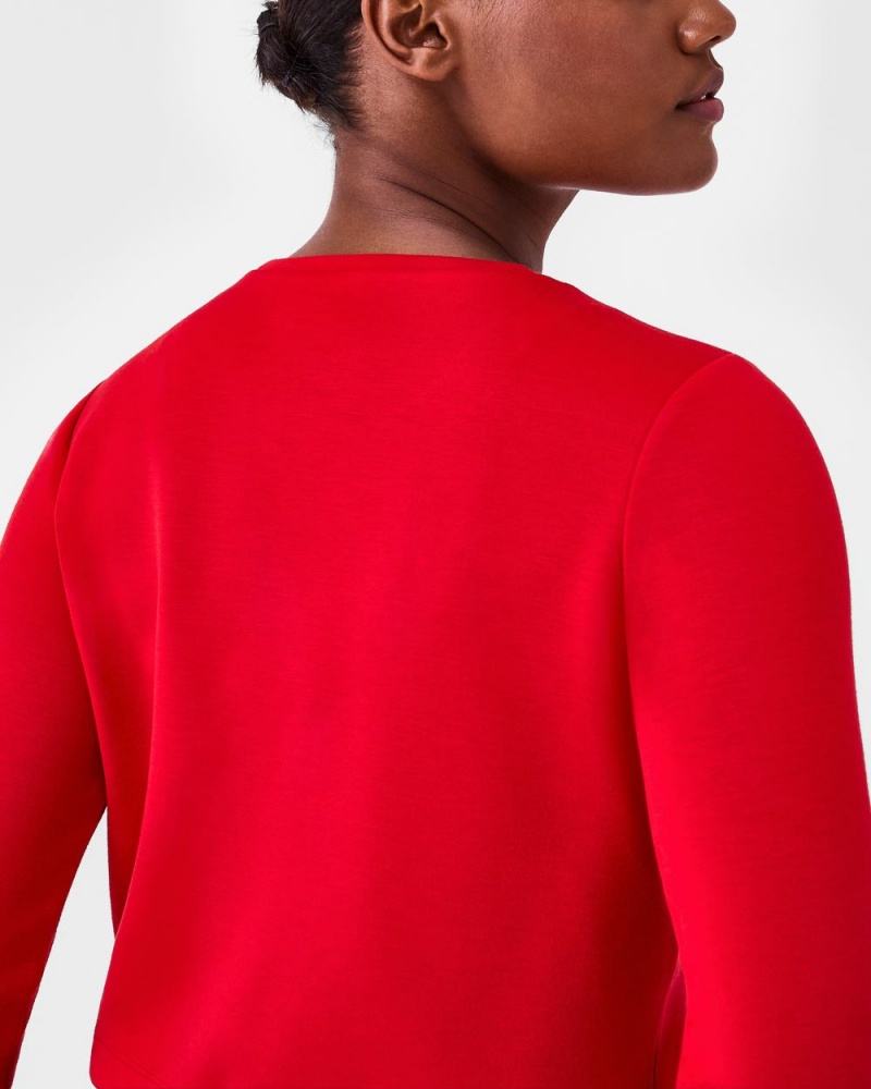 Tops Spanx AirEssentials Cropped Long Sleeve Mujer Rojas | VF6970218