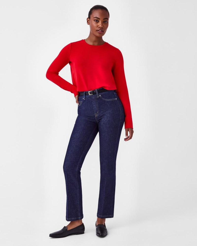 Tops Spanx AirEssentials Cropped Long Sleeve Mujer Rojas | VF6970218