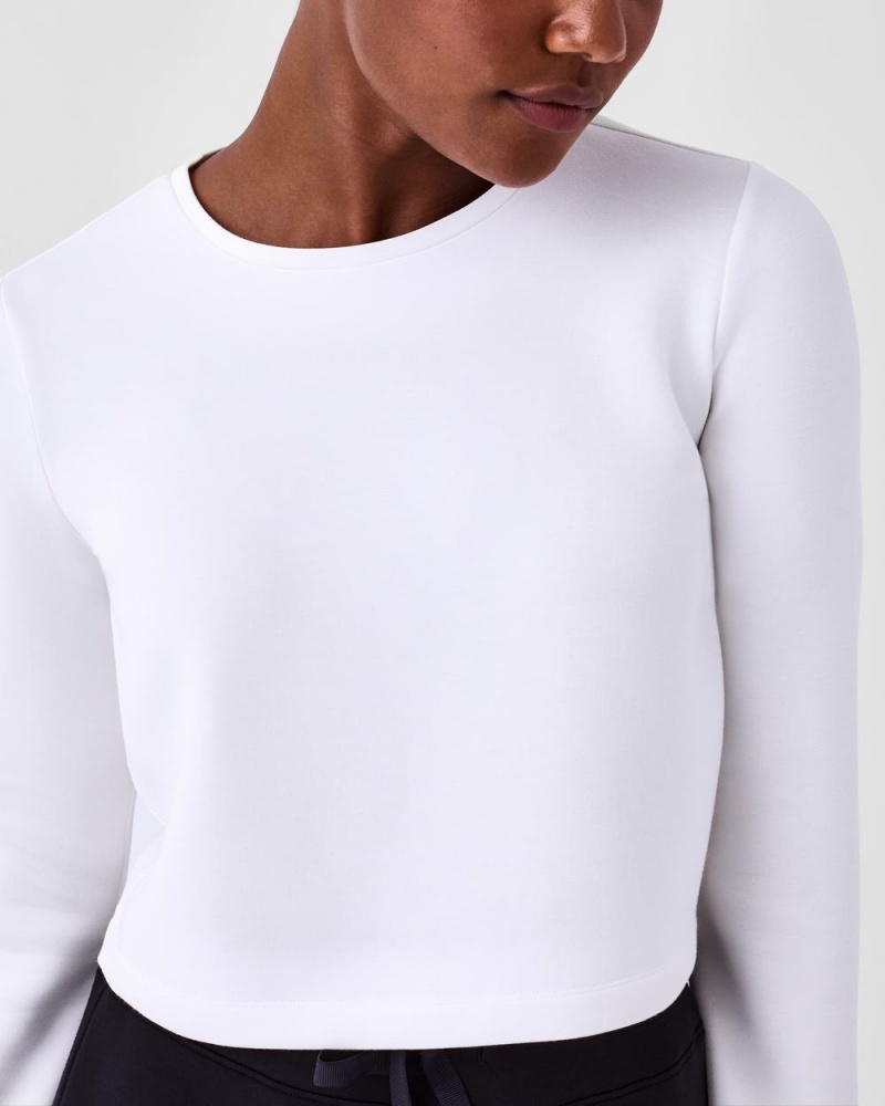 Tops Spanx AirEssentials Cropped Long Sleeve Mujer Blancas | XY2465089