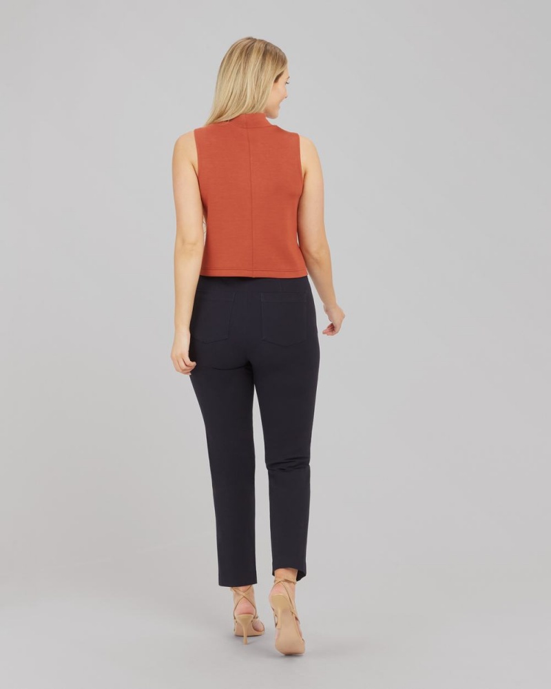 Tops Spanx AirEssentials Mock Neck Mujer Rojas | XA3492071