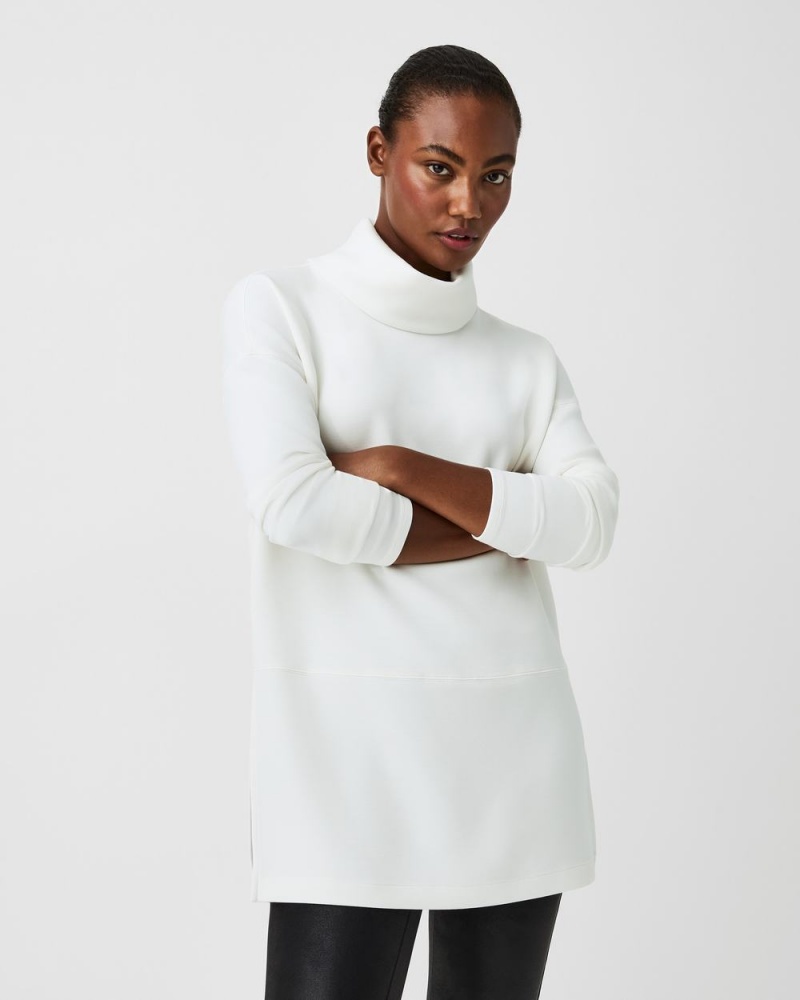 Tops Spanx AirEssentials Turtleneck Tunic Mujer Blancas | NW1728605