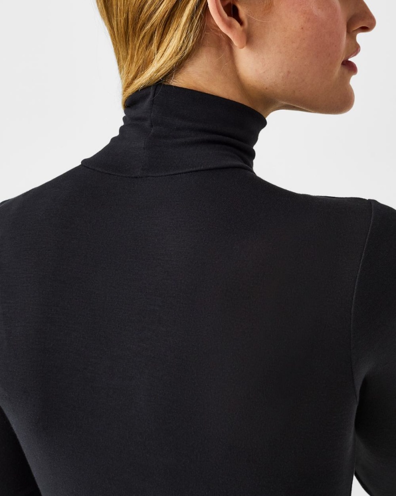 Tops Spanx Better Base Long Sleeve Turtleneck Mujer Negras | TC6784539