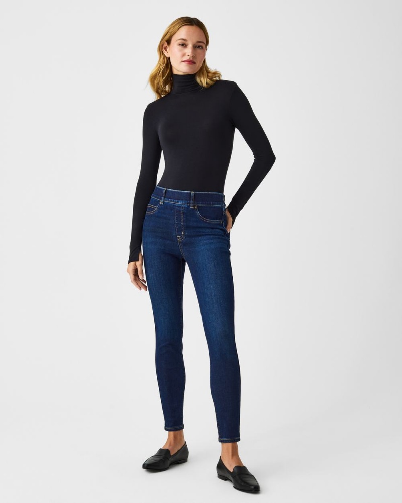 Tops Spanx Better Base Long Sleeve Turtleneck Mujer Negras | TC6784539