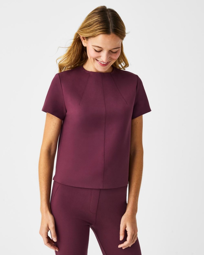 Tops Spanx The Perfect Funnel Neck Mujer Fucsia | NR2946075