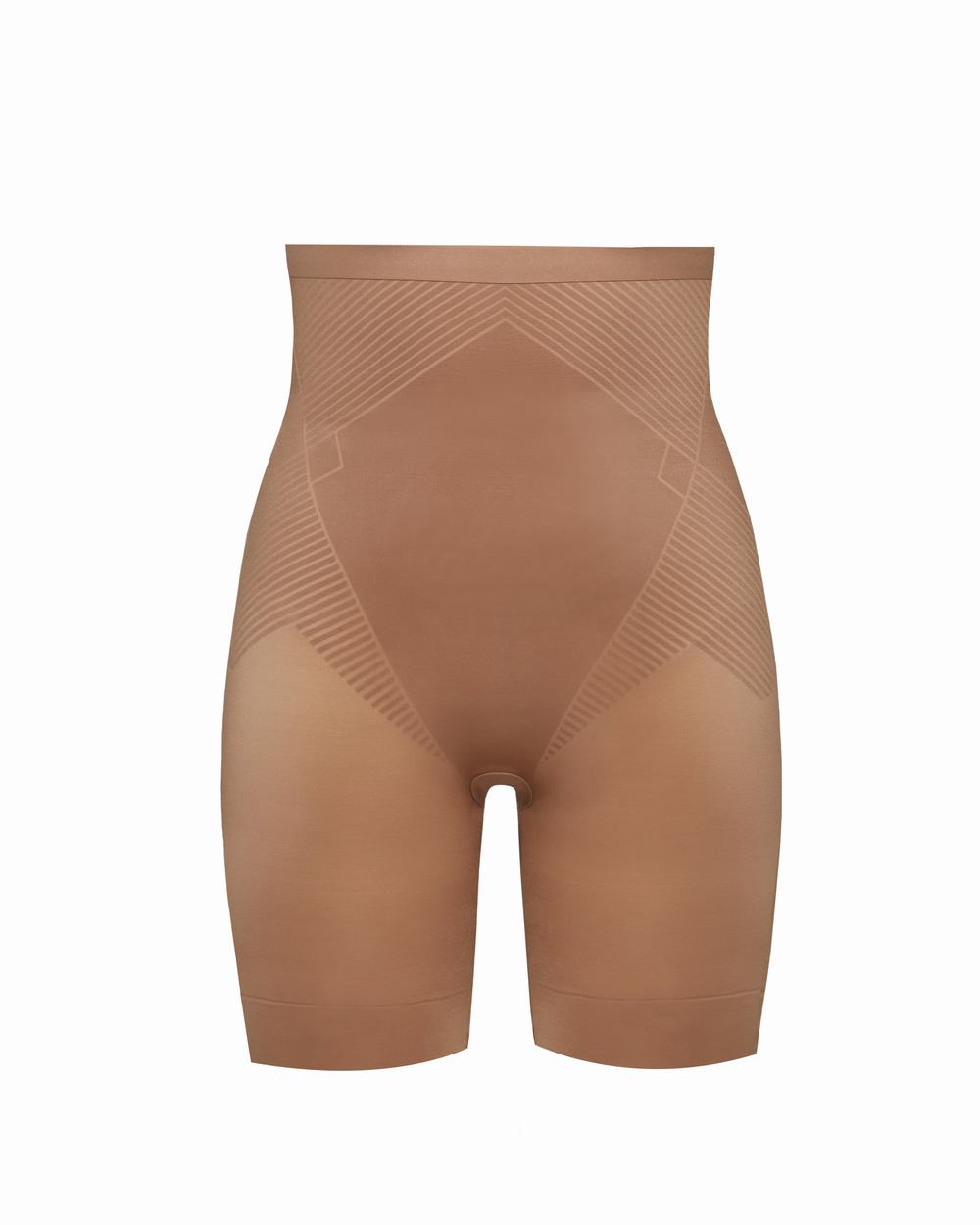 Short Spanx Thinstincts® 2.0 High-Waisted Mid-Thigh Mujer Cafe Au Lait | BX1902864