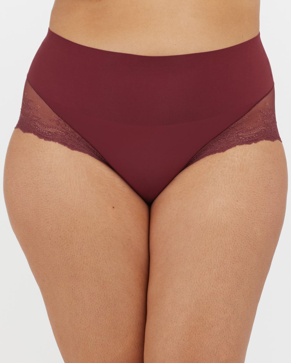 Bragas Spanx Undie-tectable® Encaje Hi-Hipster Mujer Burdeos | HK7356049